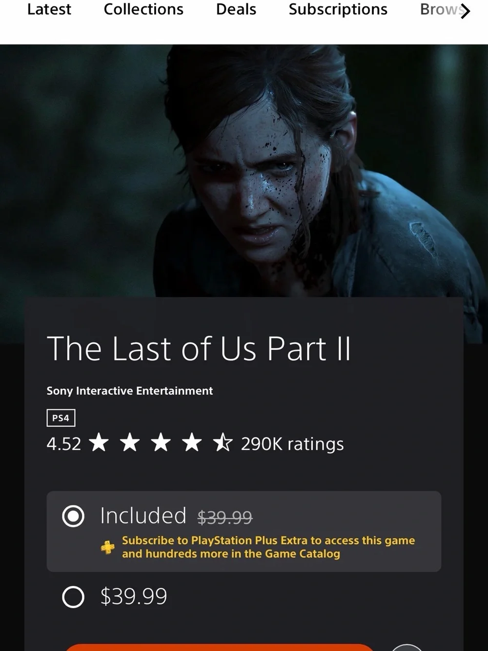 The Last of Us Part II PS4 Game - ONE DISC ONLY